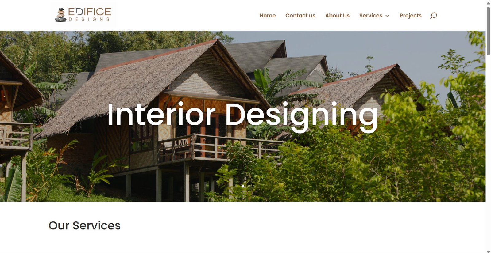 Edifice Designs logo and website design by Sharadhvi Patel