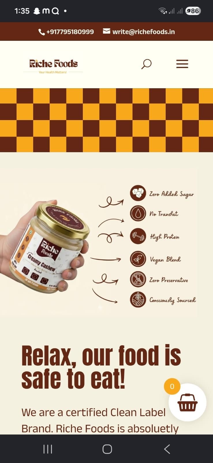 Riche Foods nut butter brand identity and packaging by Sharadhvi Patel